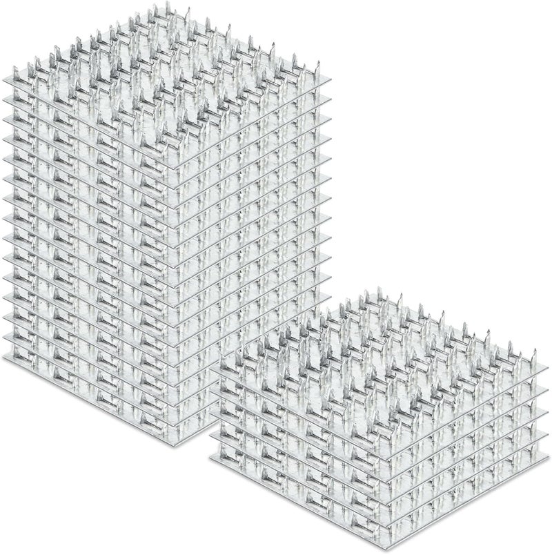 MOZCORN 20 Pcs Truss Plates 4x4 Pronged Truss Plates with Nail Teeth Steel Mending Plate for Wood Trusses Construction - Image 1